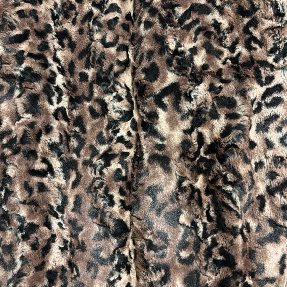 Johnny Was | Brown Leopard Animal Print Faux Fur Open Front Coat - Picture 7 of 9